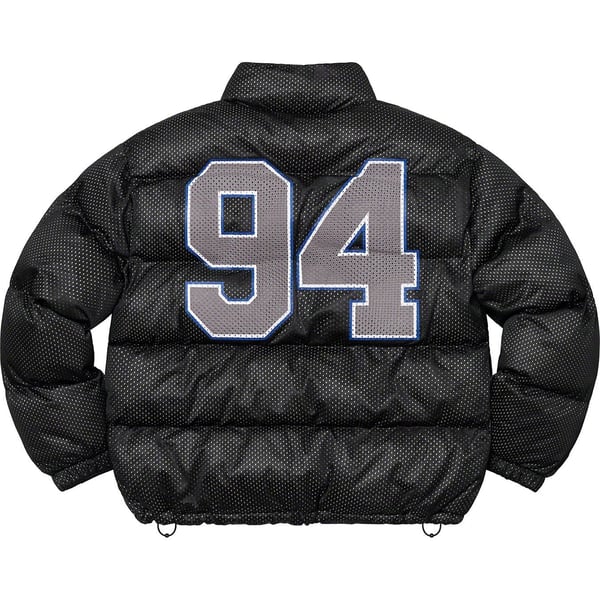 Supreme Mesh Jersey Puffer Jacket - Black (front)