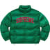 Supreme Mesh Jersey Puffer Jacket - Green (front)