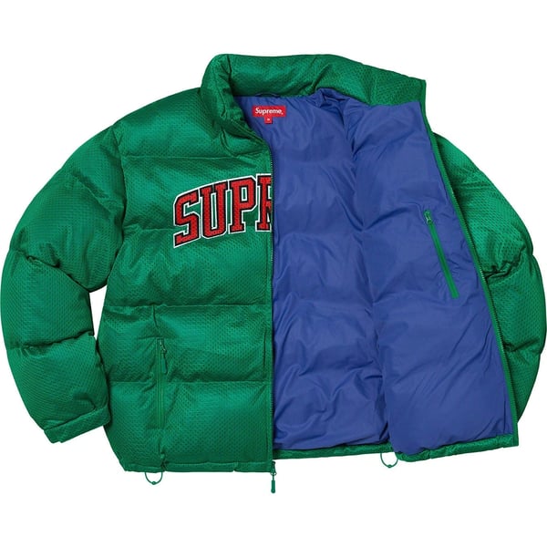Supreme Mesh Jersey Puffer Jacket - Green (front)