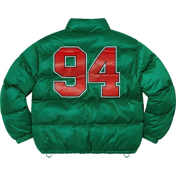 Supreme Mesh Jersey Puffer Jacket - Green (front)