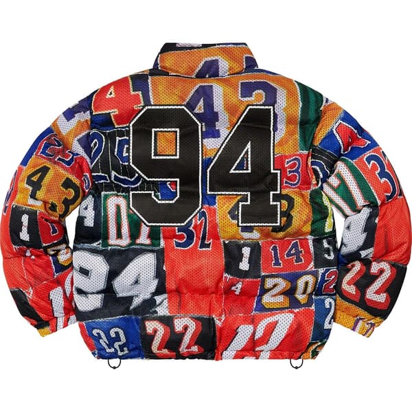 Supreme Mesh Jersey Puffer Jacket - Multicolor (front)