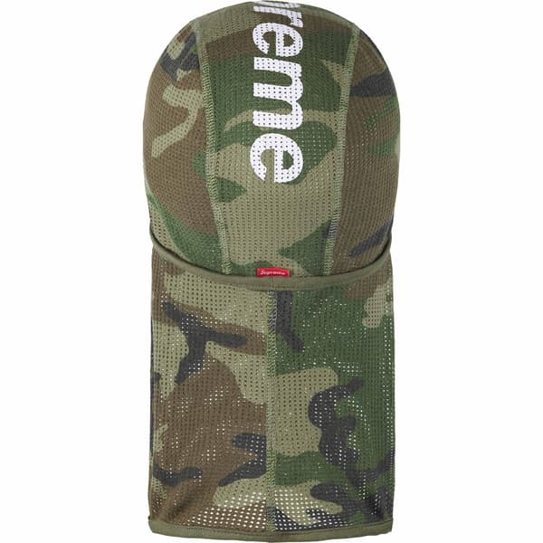 Supreme Mesh Lightweight Balaclava - Woodland Camo (front)