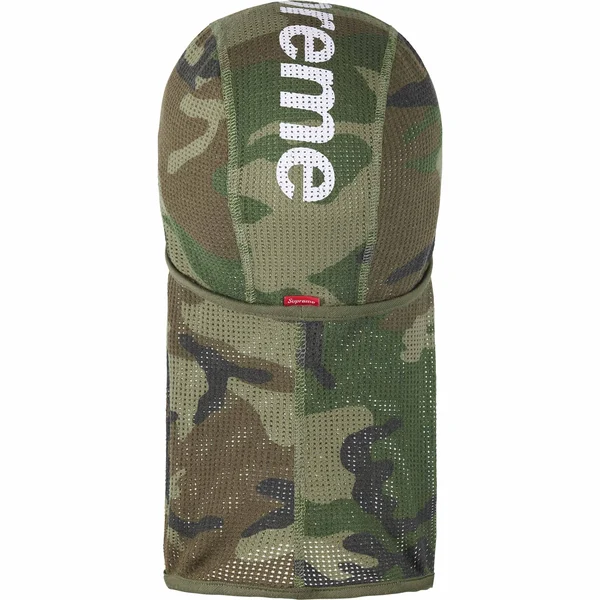Supreme Mesh Lightweight Balaclava - Woodland Camo (front)