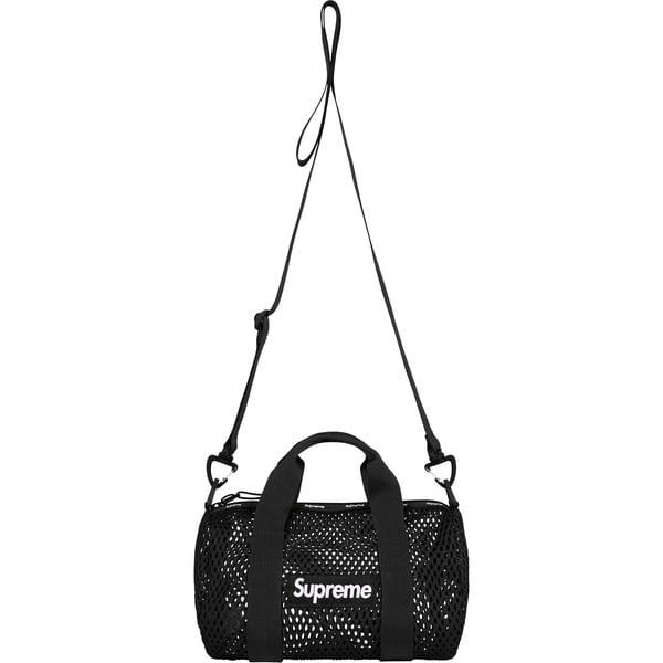 Supreme Mesh Mini Duffle Bag - Black (front)
