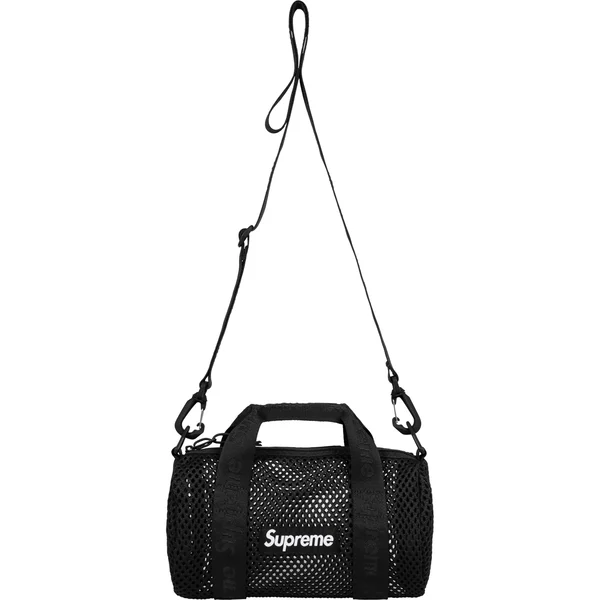 Supreme Mesh Mini Duffle Bag - Black (front)