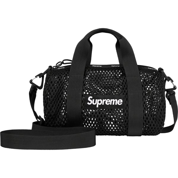 Supreme Mesh Mini Duffle Bag - Black (front)