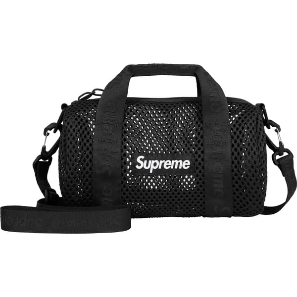 Supreme Mesh Mini Duffle Bag - Black (front)