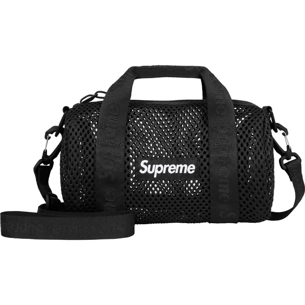 Supreme Mesh Mini Duffle Bag - Black (front)