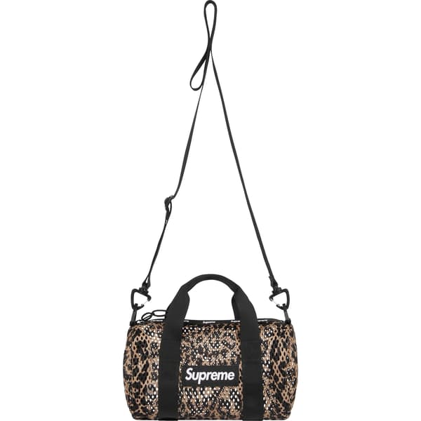 Supreme Mesh Mini Duffle Bag - Leopard (front)