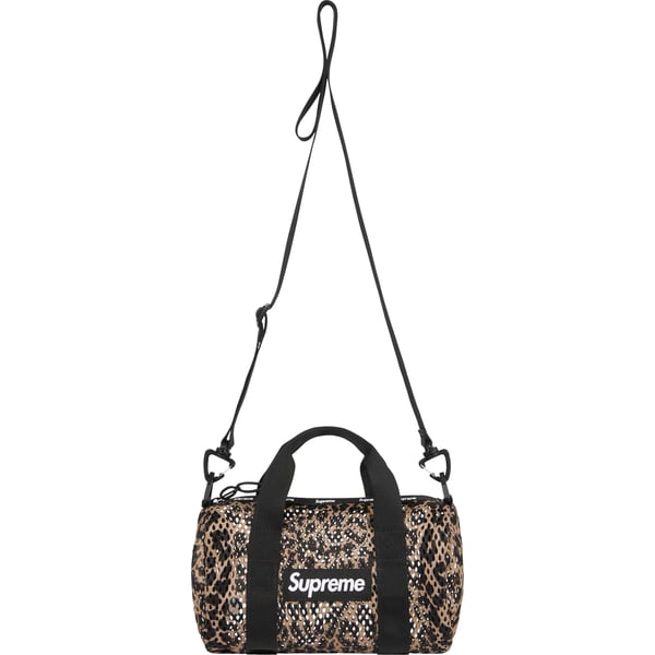 Supreme Mesh Mini Duffle Bag - Leopard (front)