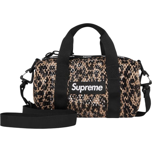 Supreme Mesh Mini Duffle Bag - Leopard (front)