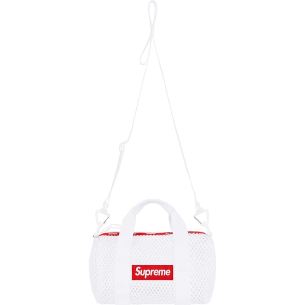 Supreme Mesh Mini Duffle Bag - White (front)
