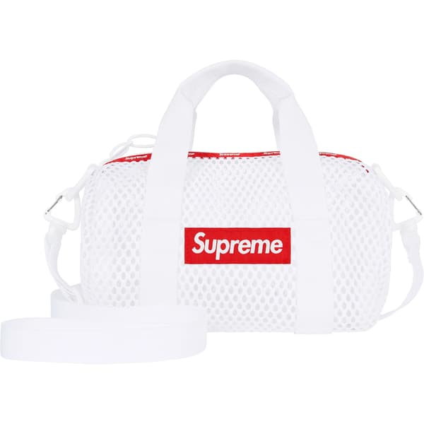Supreme Mesh Mini Duffle Bag - White (front)