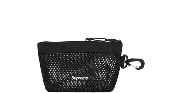 Supreme Mesh Mini Pouch - Black (front)
