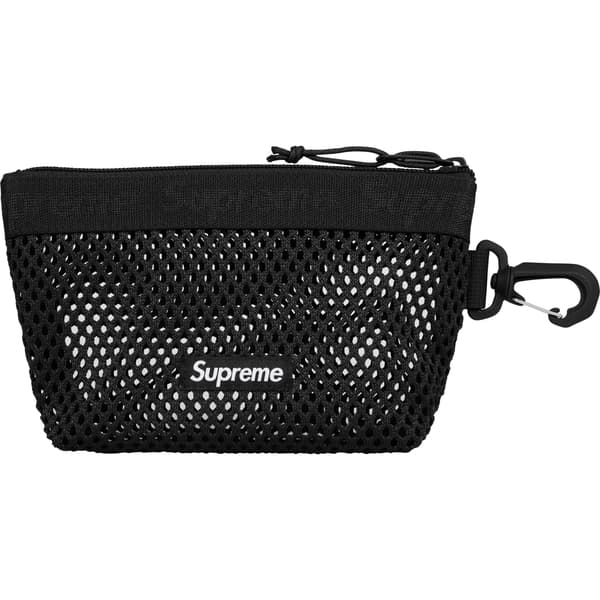 Supreme Mesh Mini Pouch - Black (front)