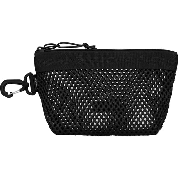 Supreme Mesh Mini Pouch - Black (front)
