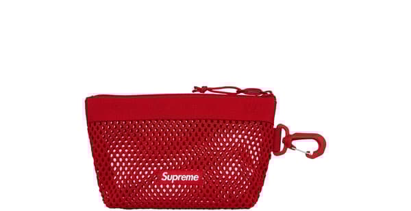 Supreme Mesh Mini Pouch - Red (front)