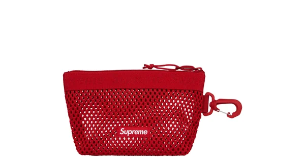 Supreme Mesh Mini Pouch - Red (front)
