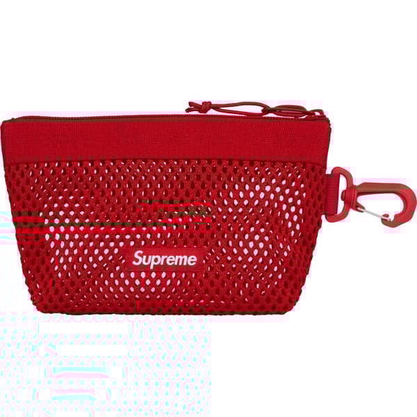 Supreme Mesh Mini Pouch - Red (front)