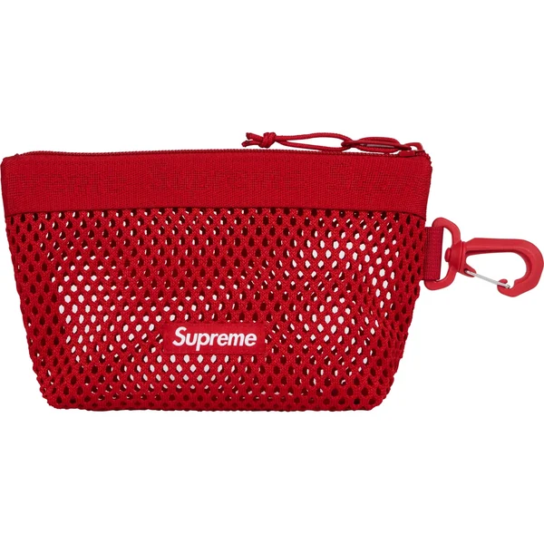 Supreme Mesh Mini Pouch - Red (front)