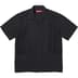 Supreme Mesh Panel Linen S/S Shirt - Black (front)