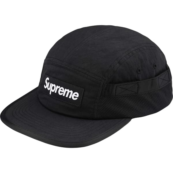 Supreme Mesh Pocket Camp Cap - Black (front)