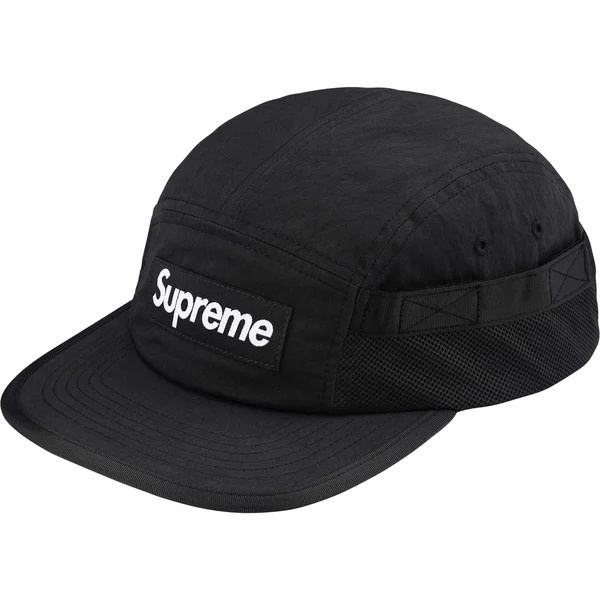 Supreme Mesh Pocket Camp Cap - Black (front)