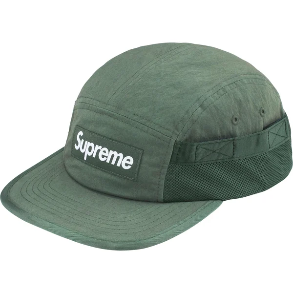 Supreme Mesh Pocket Camp Cap - Olive (front)