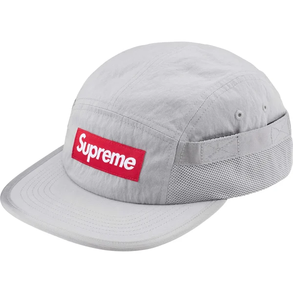 Supreme Mesh Pocket Camp Cap - Silver (front)