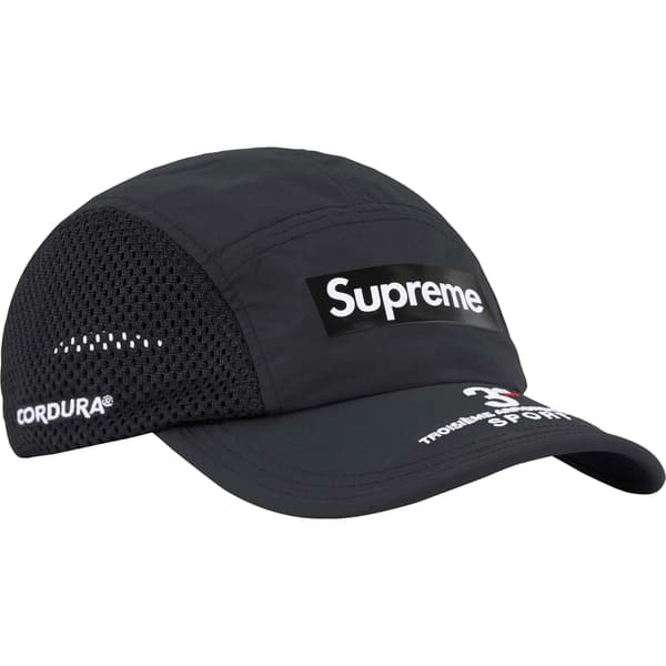 Supreme Mesh Side Panel Camp Cap - Black (front)