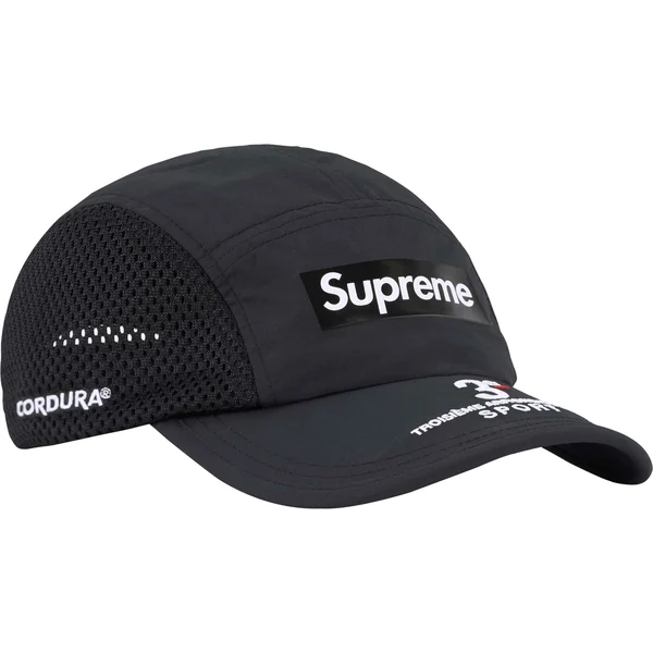 Supreme Mesh Side Panel Camp Cap - Black (front)