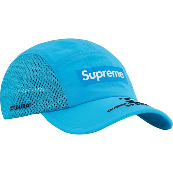 Supreme Mesh Side Panel Camp Cap - Cyan (front)