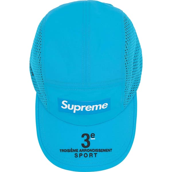 Supreme Mesh Side Panel Camp Cap - Cyan (front)