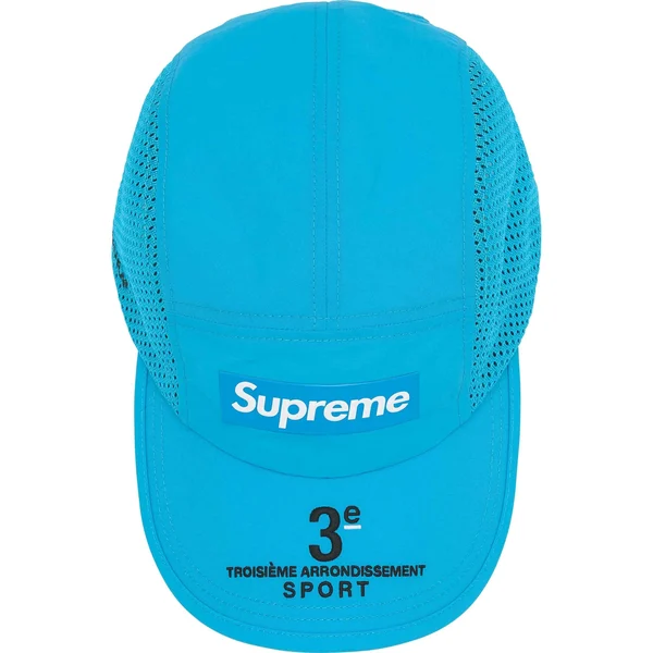 Supreme Mesh Side Panel Camp Cap - Cyan (front)