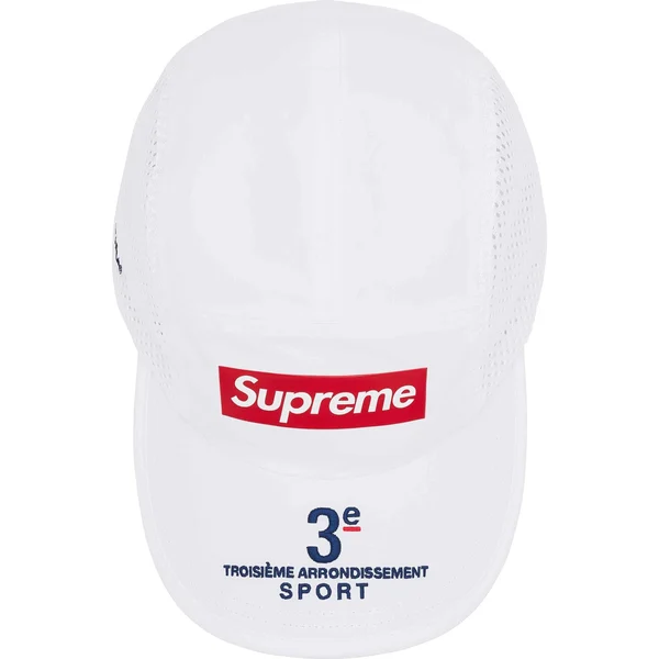 Supreme Mesh Side Panel Camp Cap - White (front)
