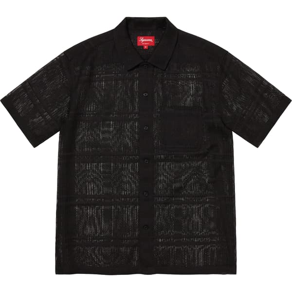 Supreme Mesh Stripe S/S Shirt - Black (front)