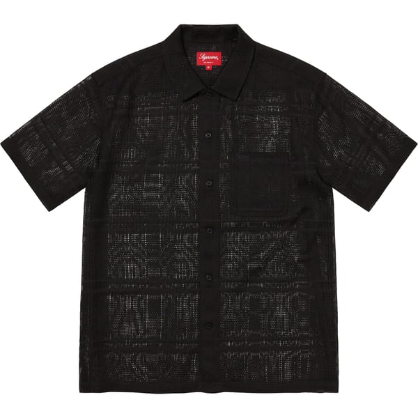 Supreme Mesh Stripe S/S Shirt - Black (front)
