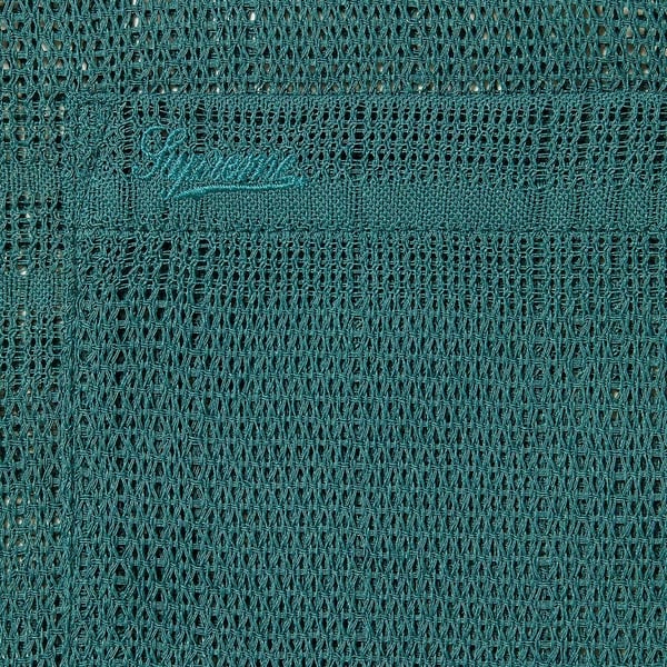 Supreme Mesh Stripe S/S Shirt - Green (front)