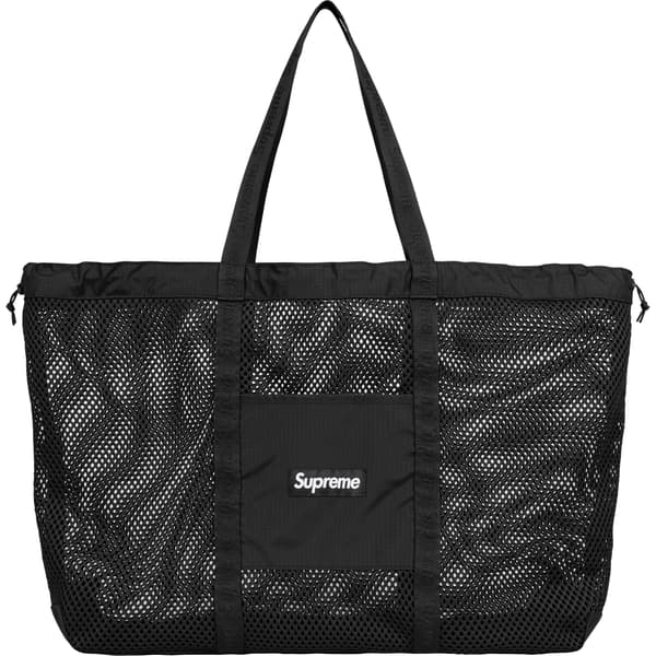 Supreme Mesh Tote Bag - Black (front)