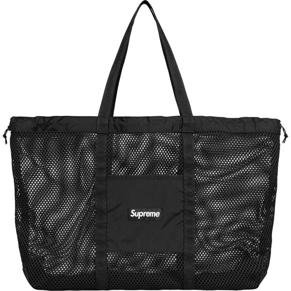 Supreme Mesh Tote Bag - Black (front)