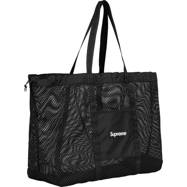 Supreme Mesh Tote Bag - Black (front)