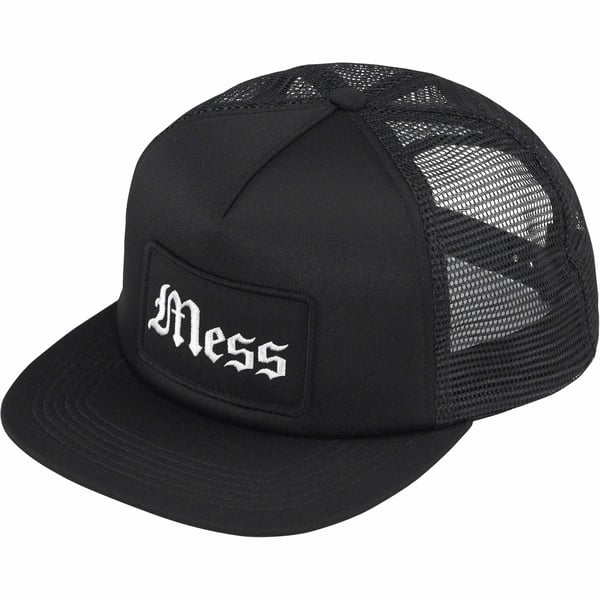 Supreme Mess Mesh Back 5-Panel - Black (front)