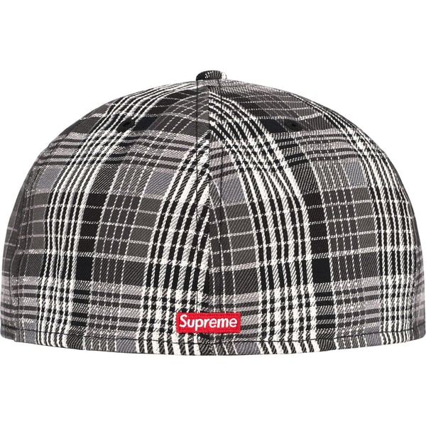 Supreme Metallic Plaid S Logo New Era - Black (front)