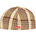 Supreme Metallic Plaid S Logo New Era - Brown (front)