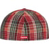 Supreme Metallic Plaid S Logo New Era - Red (front)