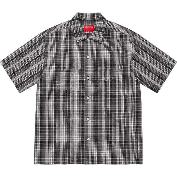 Supreme Metallic Plaid S/S Shirt - Black (front)