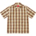 Supreme Metallic Plaid S/S Shirt - Brown (front)