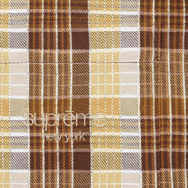 Supreme Metallic Plaid S/S Shirt - Brown (front)