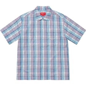 Supreme Metallic Plaid S/S Shirt Light Blue