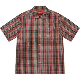 Supreme Metallic Plaid S/S Shirt Red